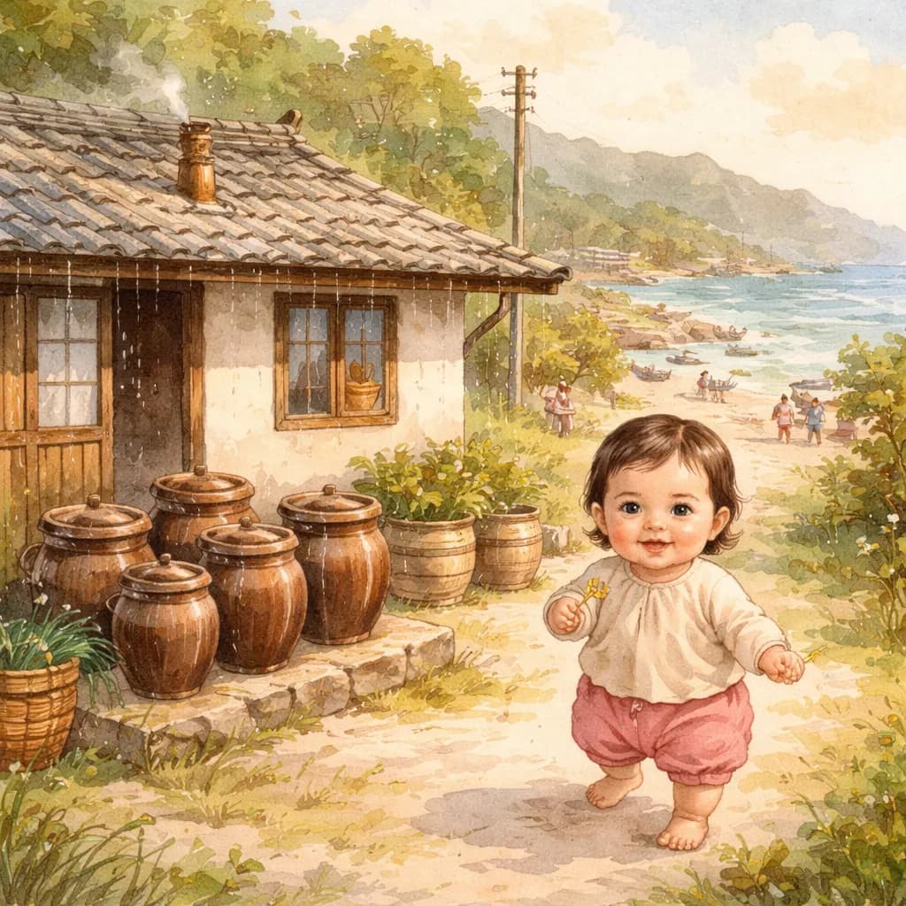어린 시절, 바닷가 마을의 추억